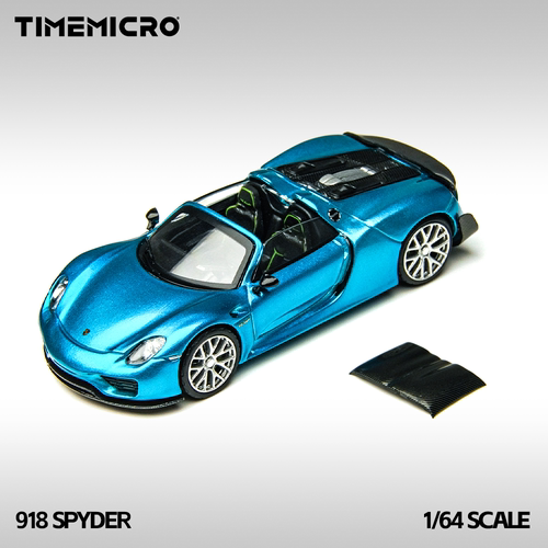壹号站台|TM1:64 保时捷 918 Spyder 蓝色 仿真合金汽车模型