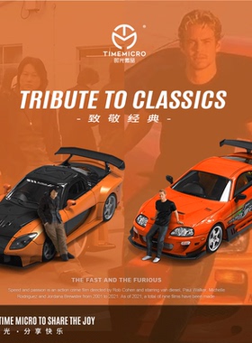 TM1:64 RX-7 Veilside丰田速霸A80Z 速度与激情 仿真合金汽车模型