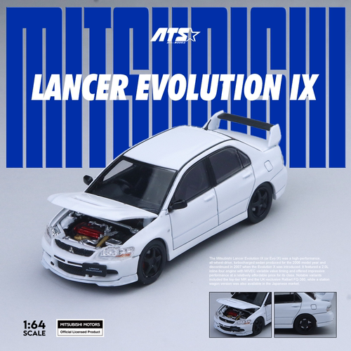 预售-壹号站台|ATS1:64 三菱EVO 红 白  仿真合金汽车模型 摆件