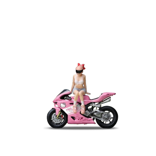 壹号站台|汇艺1:64 摩托少女套装 机车人偶系列微缩仿真模型 合集