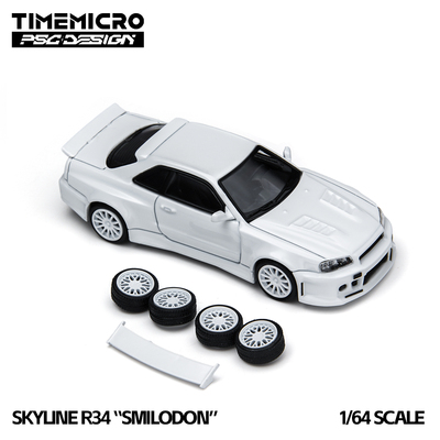 壹号站台|TimeMicro × PSC 1:64  R34齿虎工程师版合金汽车模型