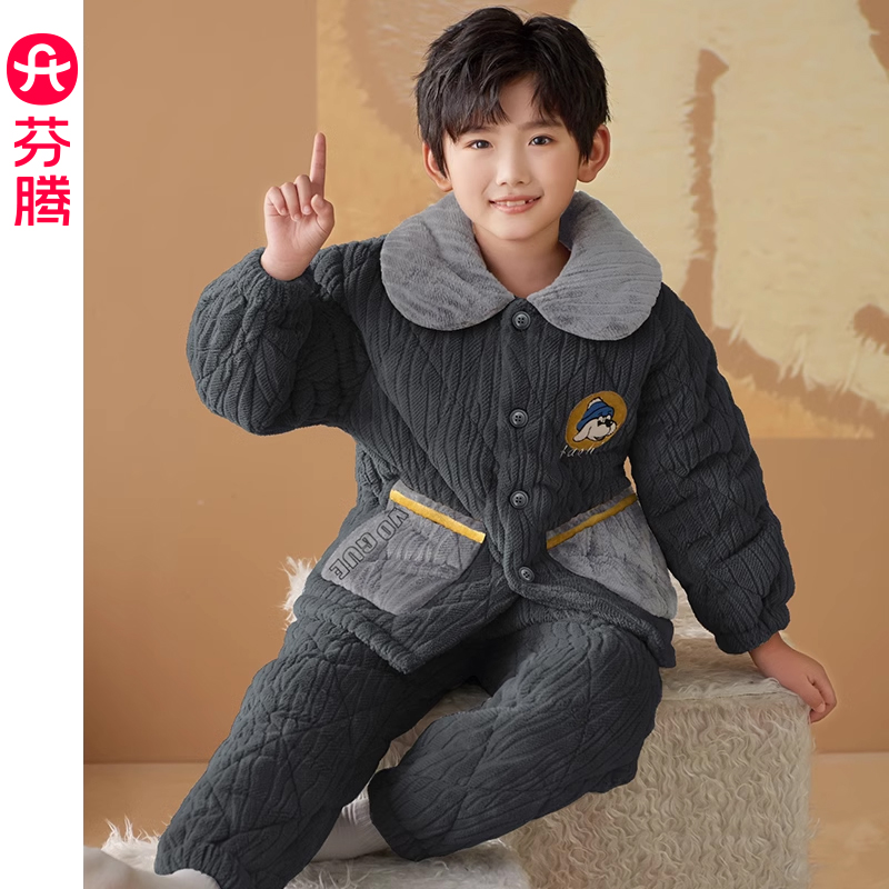 芬腾服饰加厚珊瑚绒卡通睡衣