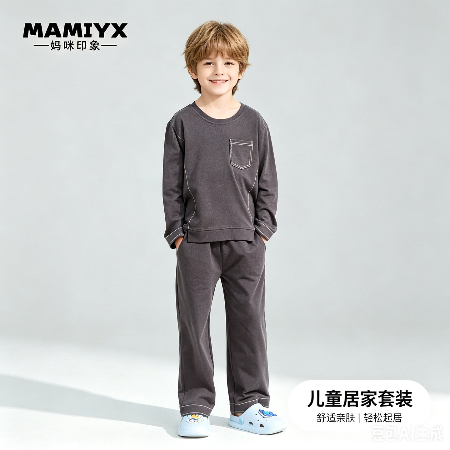 男童妈咪印象长袖套装