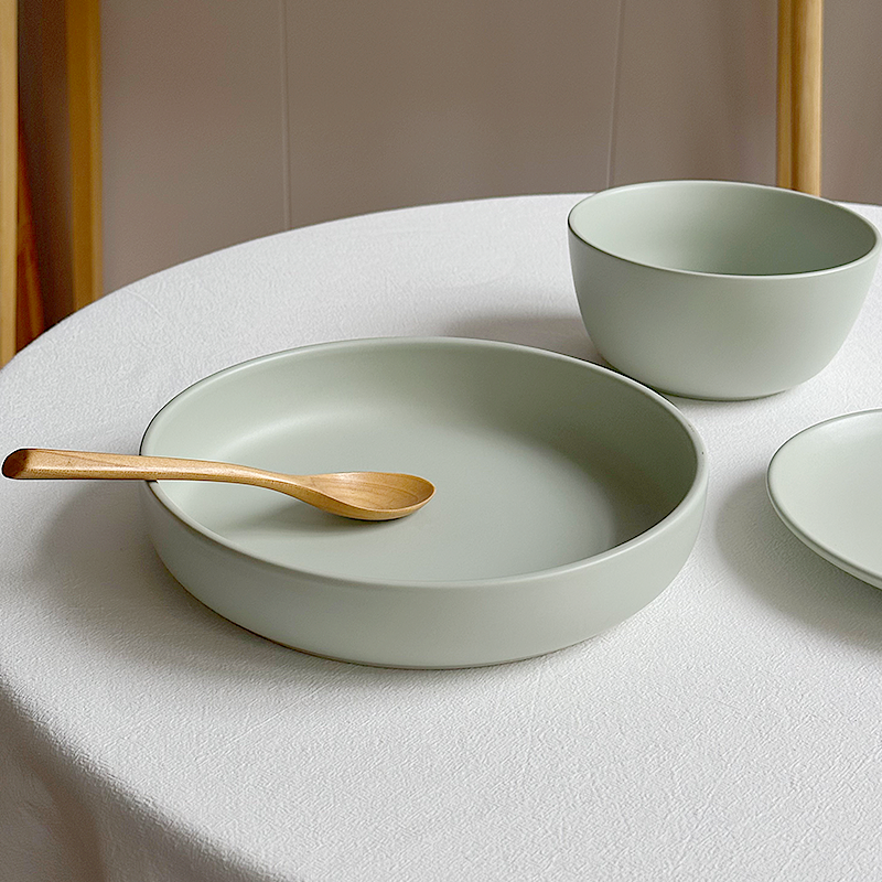 汤盘哑光陶瓷圆形深口大碗