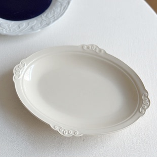 半颗橘子HO简约光感釉下彩亮面陶瓷长方汤盘椭圆鱼盘汤盘沙拉盘