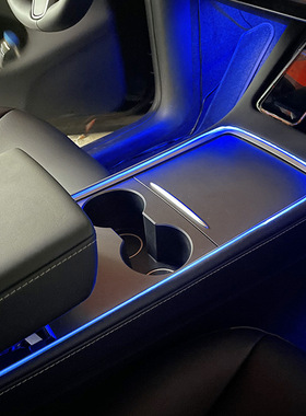 适用于2018-2025特斯拉Model3中控仪表台汽车led氛围灯64色光纤