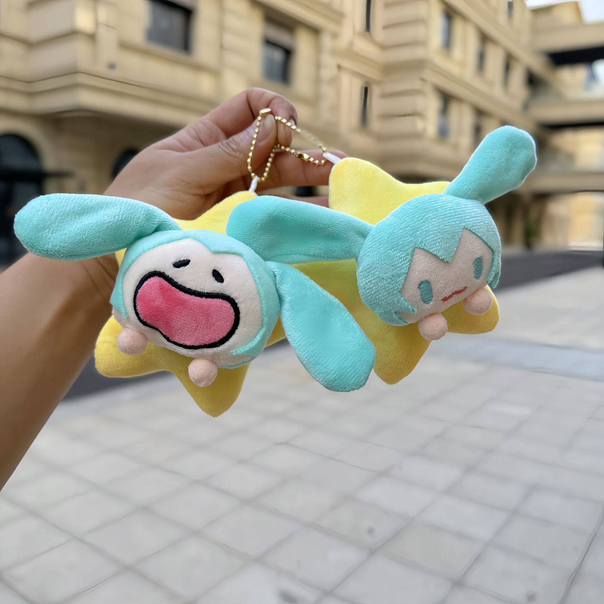 网红初音未来毛绒玩偶公仔挂件可爱星星小音玩偶包包钥匙扣挂饰