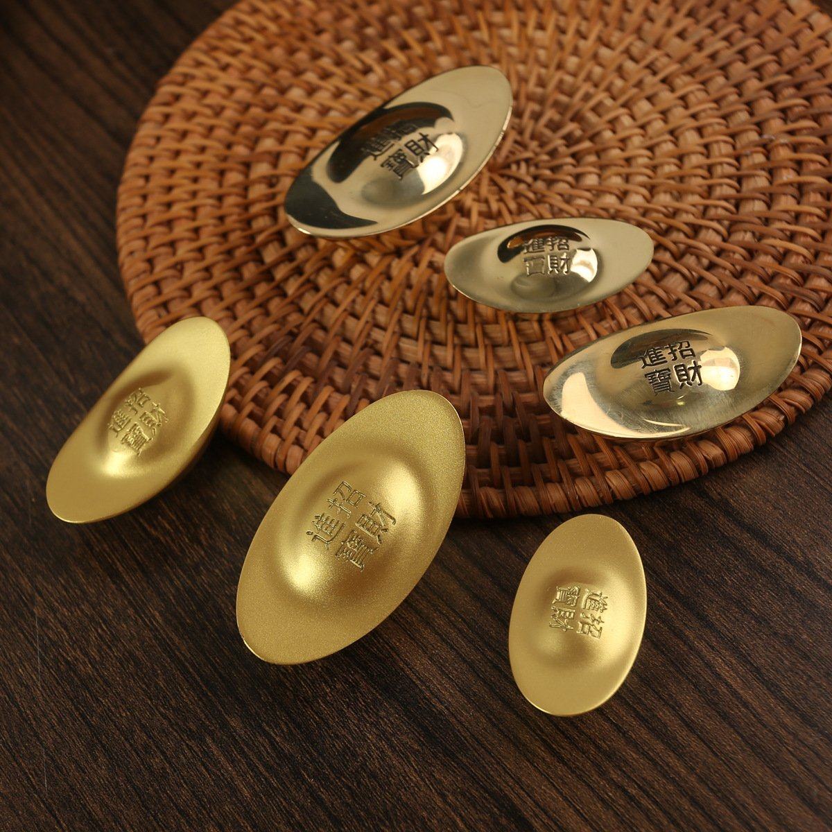 纯铜元宝实心黄铜大小号仿真合金条聚宝盆家居饰品客厅工艺品摆件,饰品/流行首饰/时尚饰品新,摆件,淘宝优惠券,粉丝福利购,淘宝优惠卷