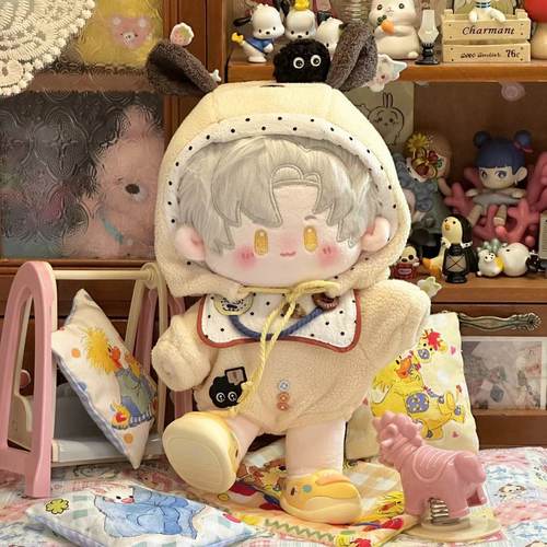 未定事件簿莫弈20CM棉花娃娃有骨架可爱明星公仔人形玩偶换装裸娃