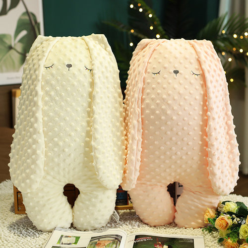 豆豆绒兔子抱枕安抚玩偶毛绒玩具
