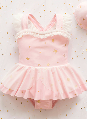 儿童公主泳衣女宝两2-5岁1可爱小朋友韩国连体女孩婴儿泳装夏女童