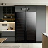 Gironde 红酒柜恒温酒柜冰吧饮料冷藏柜家用 格伦德超薄镜面嵌入式