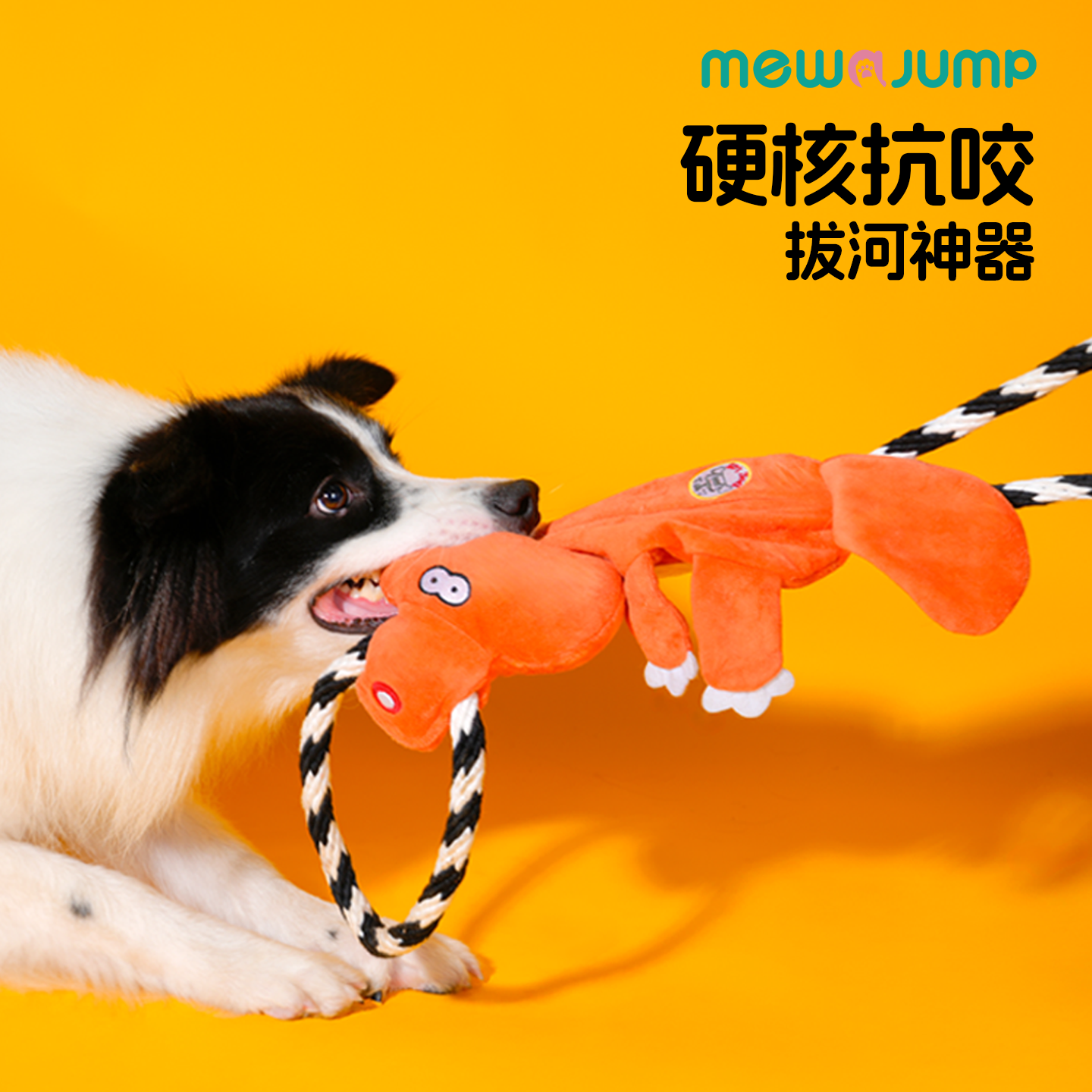 梅花脚 狗狗拔河玩具绳结互动宠物边牧比熊中大型犬磨牙发声玩具
