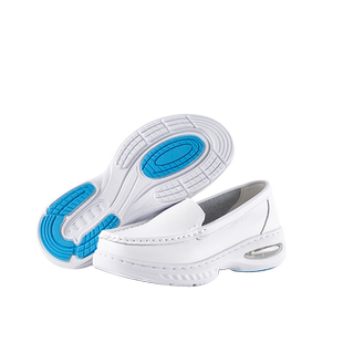 慕伊莱真皮气垫护士鞋女四季软底透气不累脚平底增高医护工作鞋