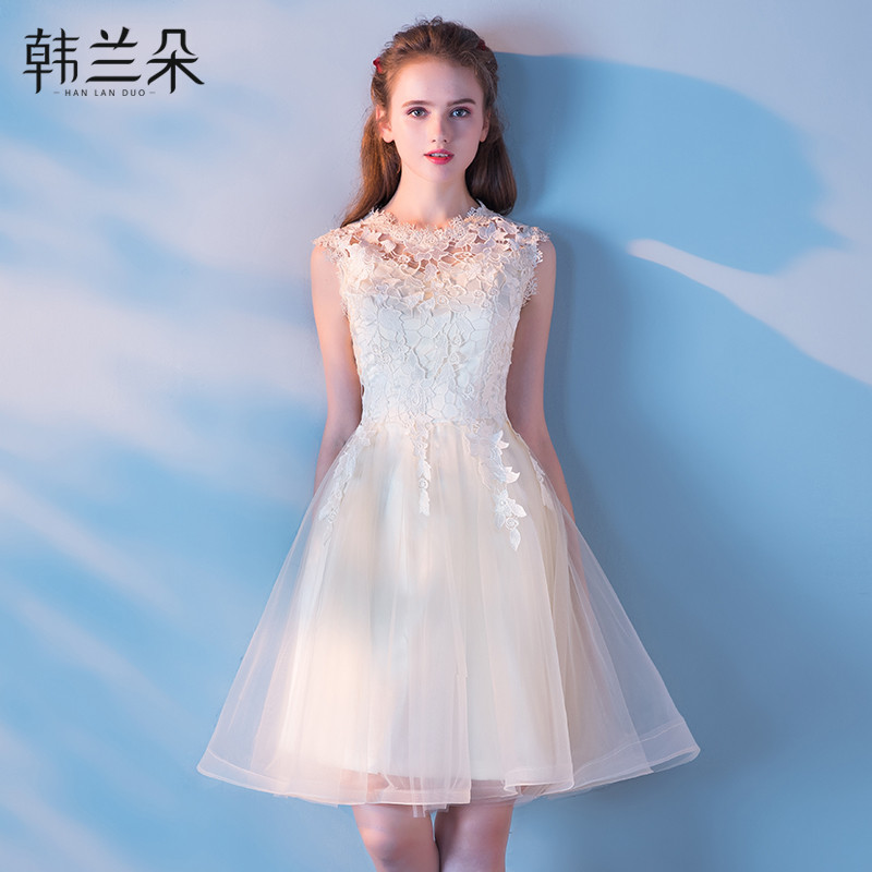 晚礼服女学生2017新款宴会短款优雅韩版公主伴娘服连衣裙主持夏季在类目 女装/女士精品, 婚纱/旗袍/礼服, 礼服/晚装中 - 来自Buy2taobao.com提供专业的淘宝代购服务