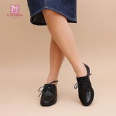 顾芳博歌 5656 德国宽楦软底软小牛皮鞋 KUFENBERG 底一体坡跟单鞋