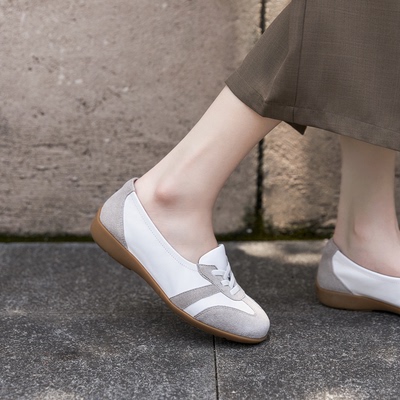 KUFENBERG/顾芳博歌德国宽楦软底足弓内侧支持舒适紧鞋带低跟女鞋