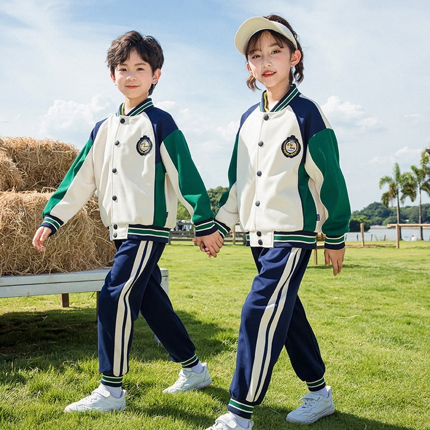 幼儿园园服春秋款开幕式毕业班合唱啦啦队儿童演出服朗诵短袖诗歌