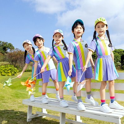 小学生校服韩版夏季套装短袖衬衫合唱衬衣学院风两件套老师幼稚园