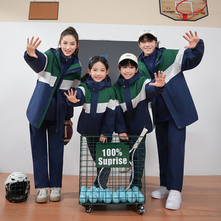 江西省九江市修水县中小学生统一校服冲锋衣三件套秋冬装班服套装