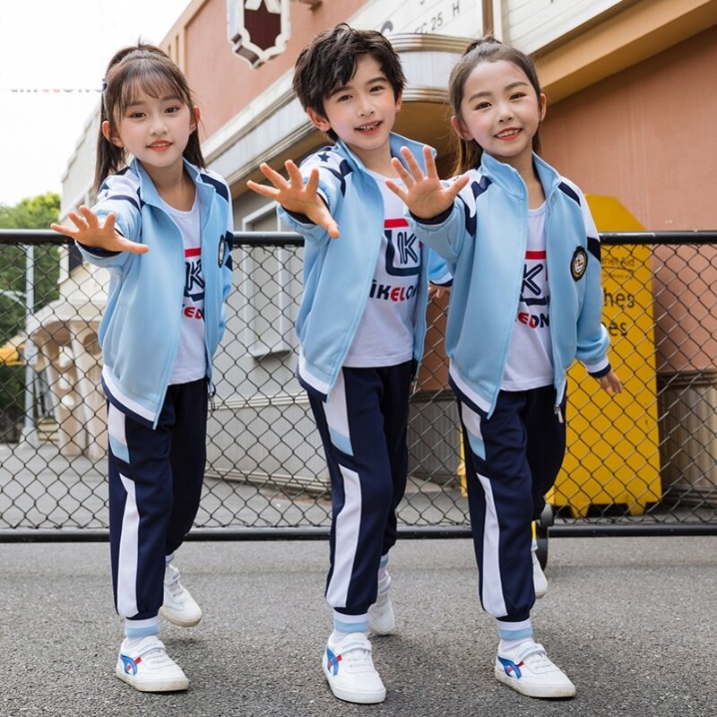 运动风班服服冬季英伦风英三年级初中生秋学院中国风新款两件套潮