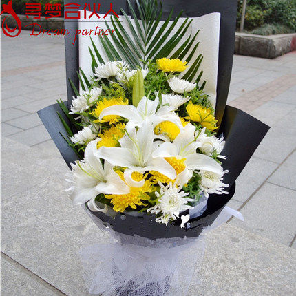 清明节鲜花速递同城长沙常德湘潭株洲衡阳岳阳菊花祭祀扫墓花束