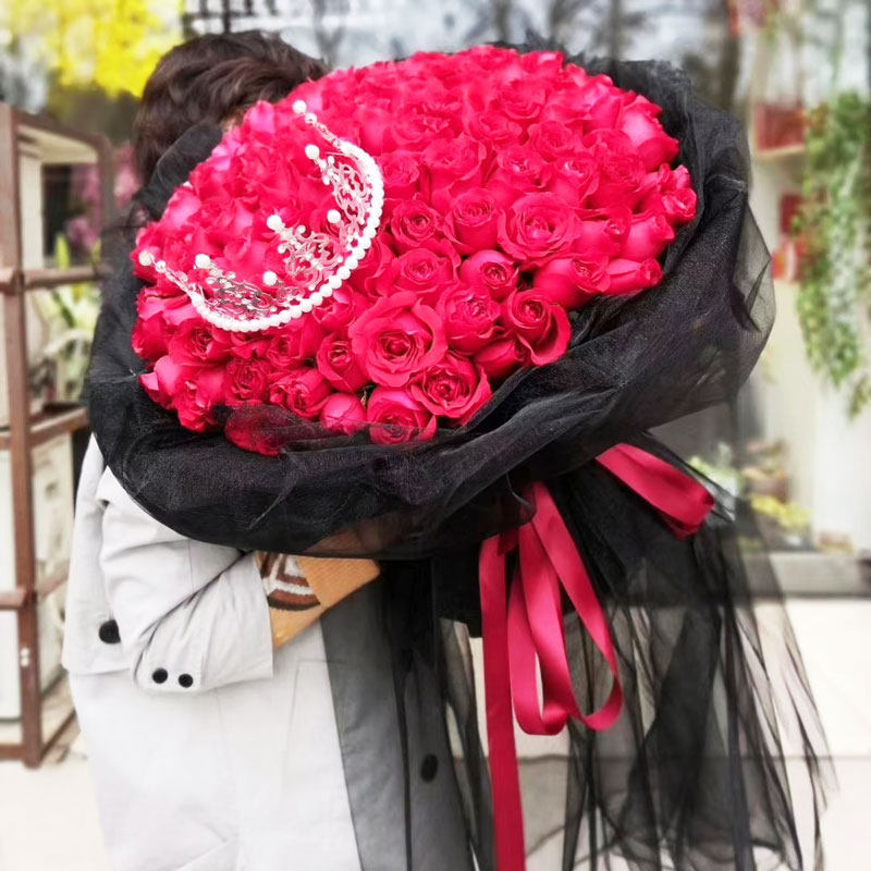 太原鲜花同城配送红玫瑰约会七夕求婚送女友花束生日花店订花送花