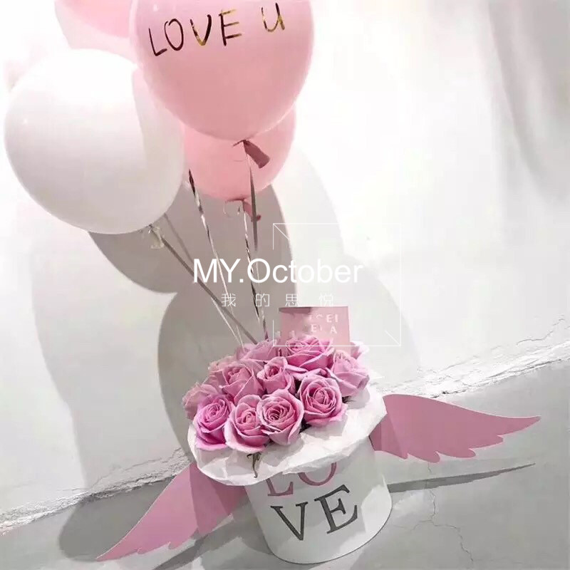 玫瑰柳州南宁生日情人节抱抱桶