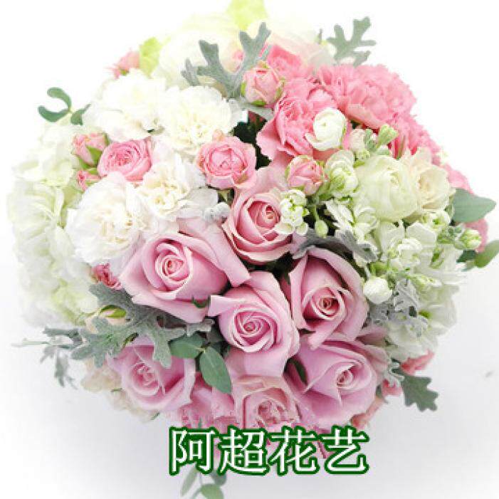 杭州同城速递绣球玫瑰瓶装洋桔梗