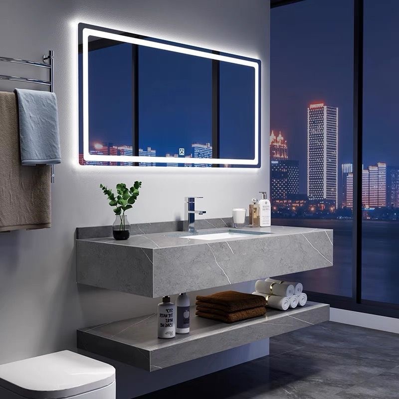 岩板双层洗手台卫生间浴室洗手盆组合酒店简约现代洗脸洗漱洗脸盆