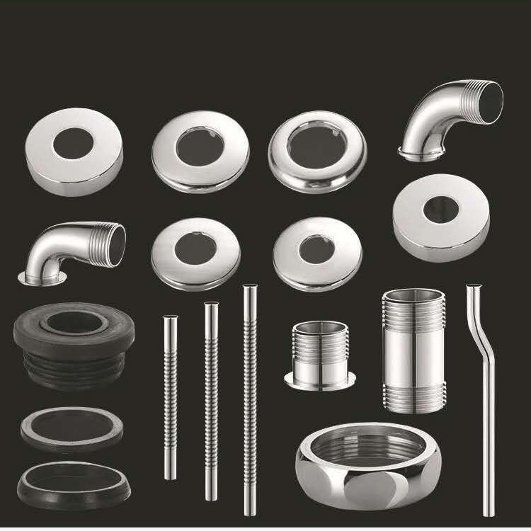 冲洗阀配件小便池下水管1寸脚踏阀直接胶垫L管大便延迟冲水阀弯头