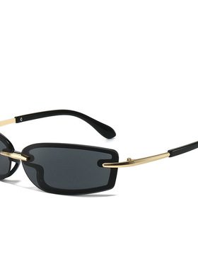 眼镜方形糖果色Y2K未来风墨镜女半金属多巴胺穿搭新款太阳镜