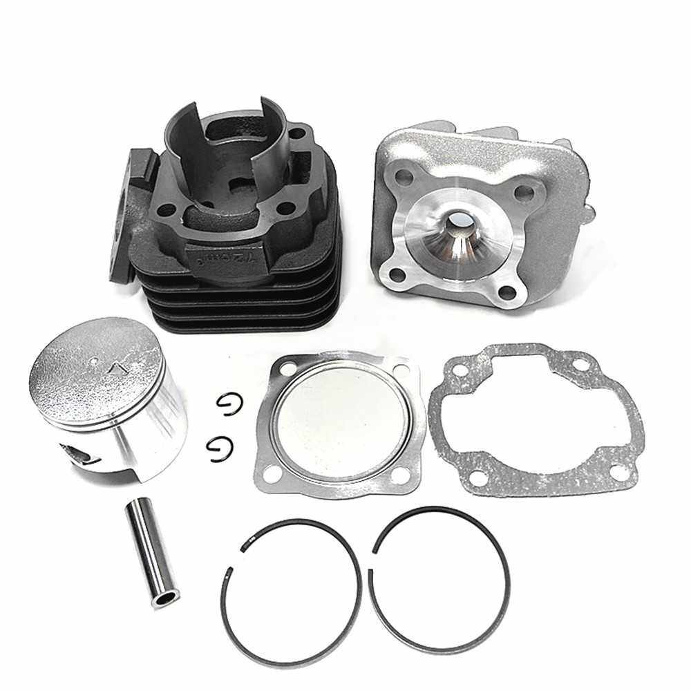 摩托车套缸适用于YAMAHA JOG50改70cc 47mm两冲程摩托车气缸活塞