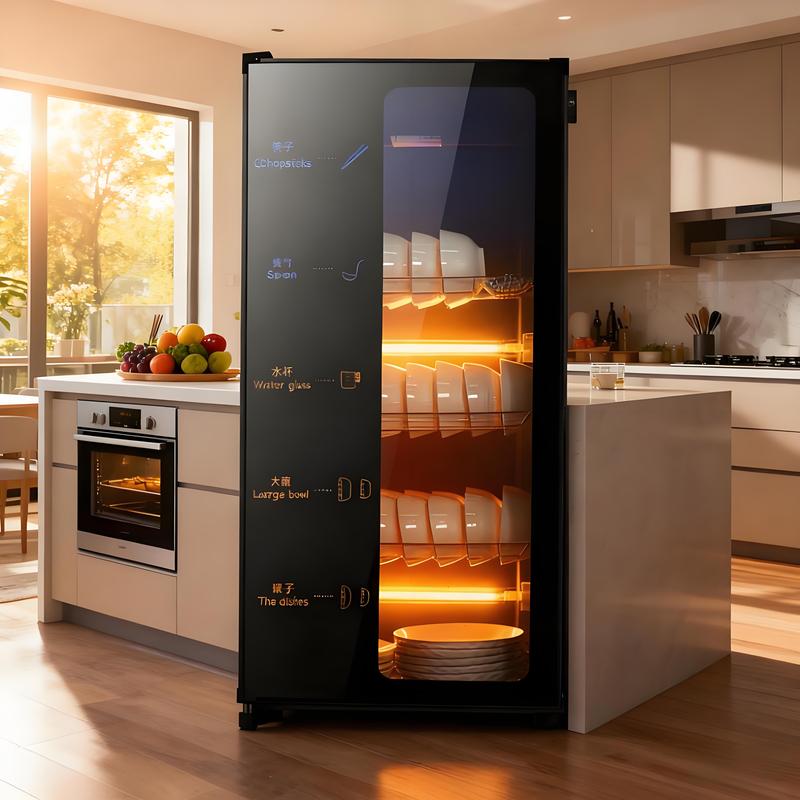 茶水杯抑菌会议室消毒柜家用立式免沥水三门家用消毒柜小型台式