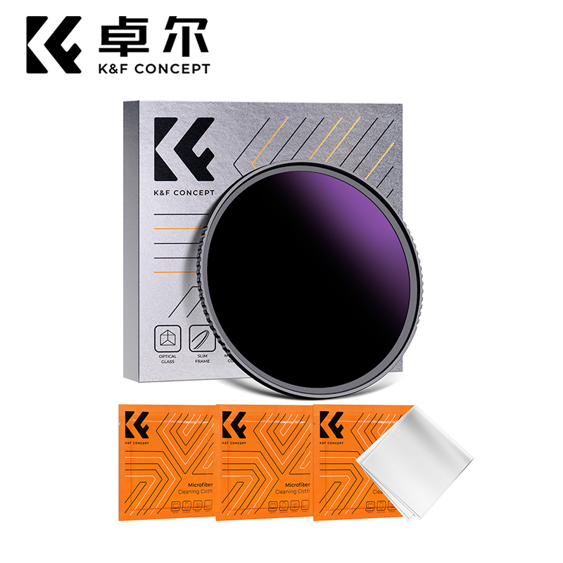 K&F CONCEPT/卓尔单反相机减光镜ND百万滤镜ND1000000中灰密度镜灰度镜风光摄影拍日食太阳月食