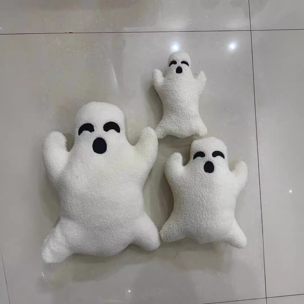 新款 Halloween Ghost Pillow毛绒幽灵南瓜抱枕万圣节装饰品