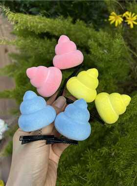新款网红卖萌卡皮巴拉发夹章鱼头饰儿童立体弹簧头饰玩具