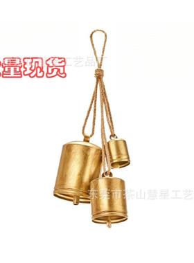 爆款 圣诞节铃铛带蝴蝶结破旧牛铃搭配花环 Christmas bel