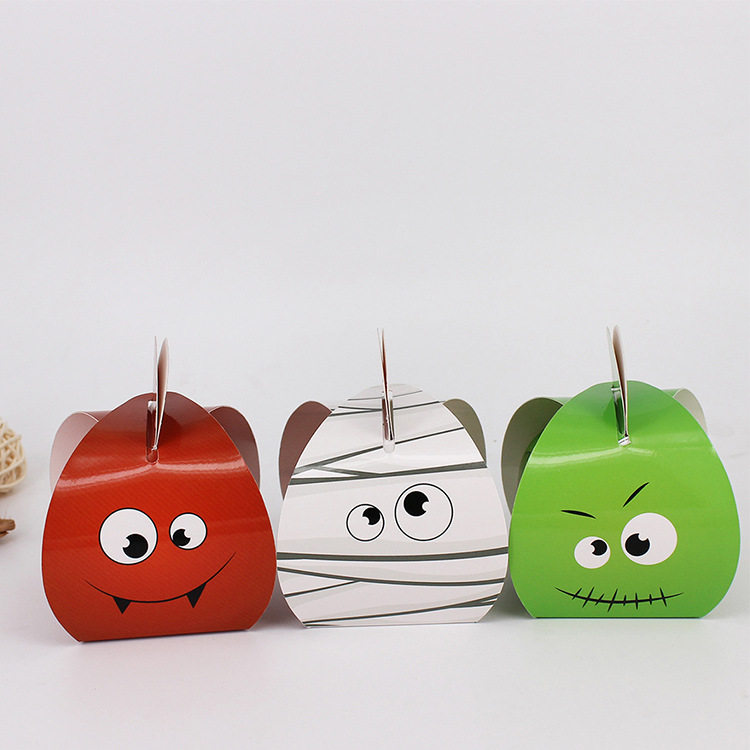 万圣节礼品盒恐怖小怪兽糖果盒子可爱不给糖就捣蛋礼物糖盒