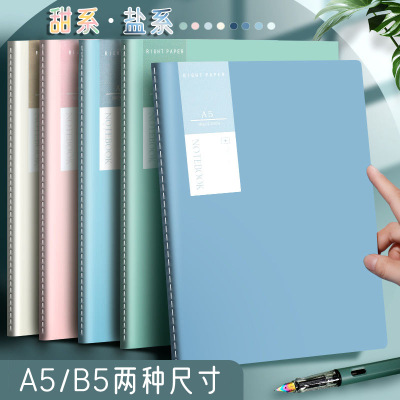 莱特笔记本a5缝线记事本横线本子高颜值b5练习本软抄本手账日记本