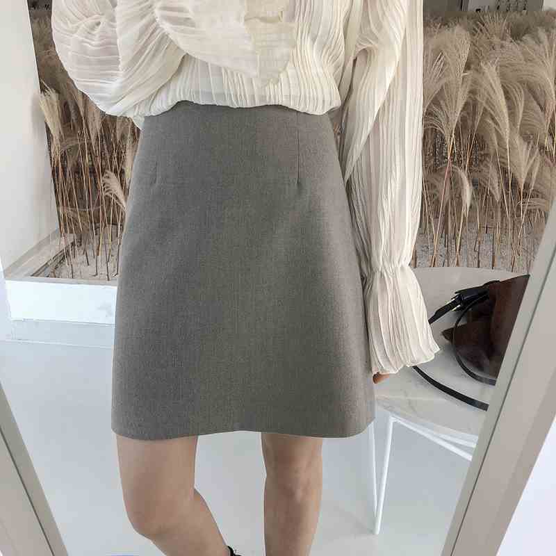 EKOOL短裙女春季2019新款韩版高腰学生a字裙显瘦包臀裙百搭半身裙|msdalam kategori Butik wanita / wanita, skirt - dari Buy2taobao.com untuk memberikan perkhidmatan ejen Taobao profesional membeli