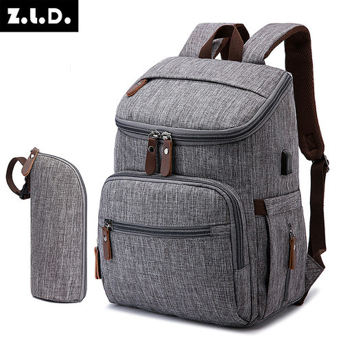 新款 大容量妈咪包 母包 休闲时尚尿布包母婴出行多功能双肩包