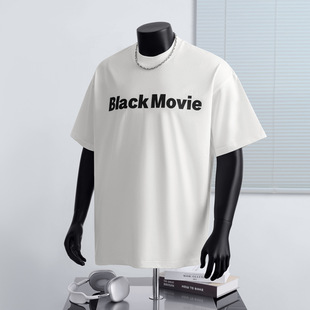 t恤潮牌上衣 男夏立体胶字母印花重磅新品 美式 街潮fog纯棉挺阔短袖