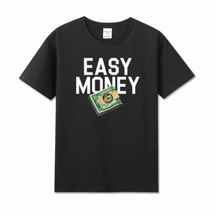 夏季短袖男easy money KD杜兰特篮球运动服透气休闲圆领T恤字母潮