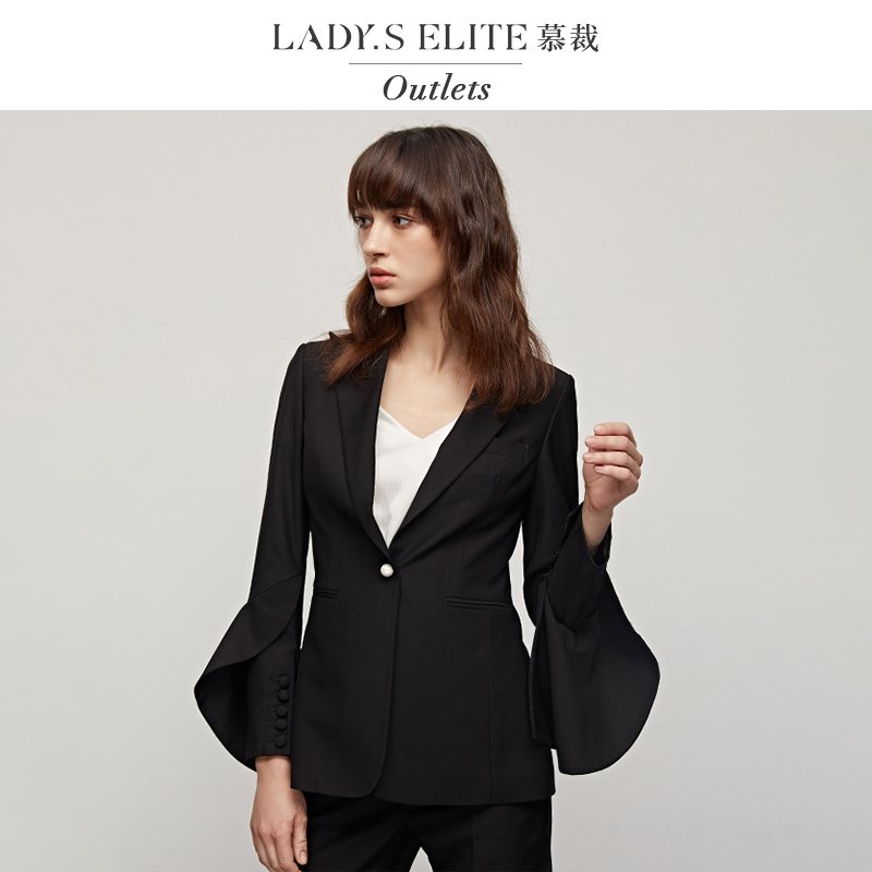 慕裁 2025新款黑色西装外套女高级感气质名媛小个子西服上衣