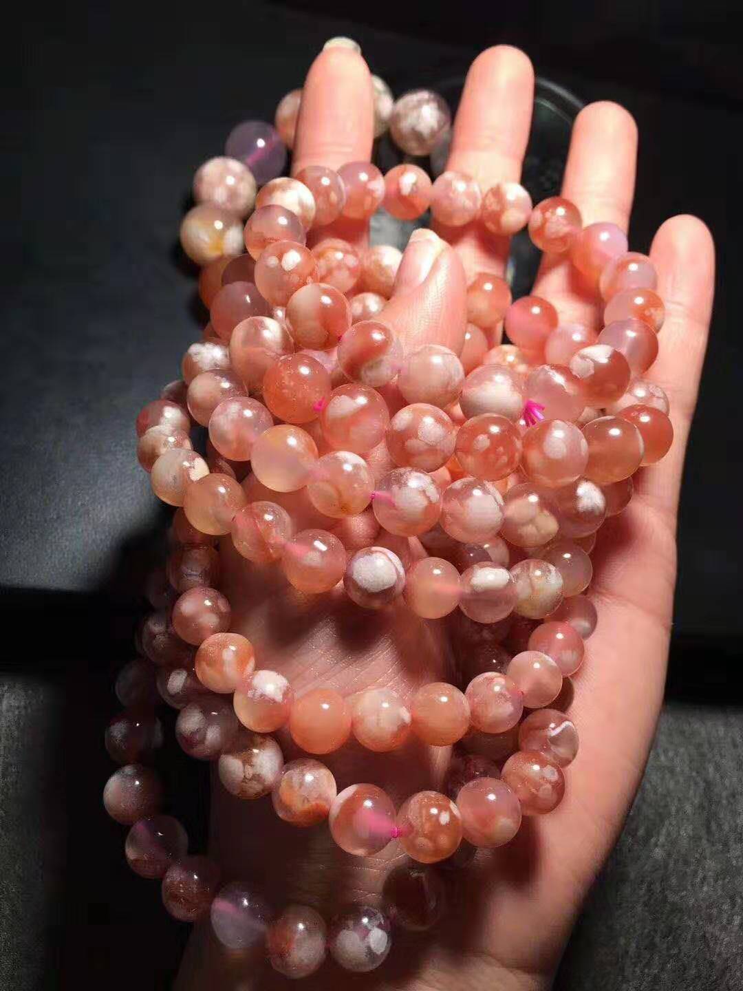 龙展图樱花玛瑙阿拉善海蓝宝超七水晶手链项坠吊坠绿幽灵款饰女