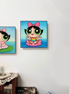 好运连连小众装饰画客厅创意走廊儿童房楼梯间玄关卧室床头挂画