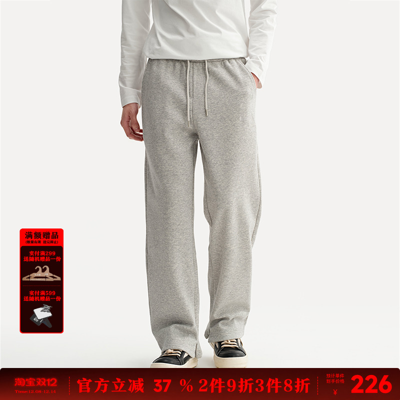 红炭美式灰色卫裤运动裤男