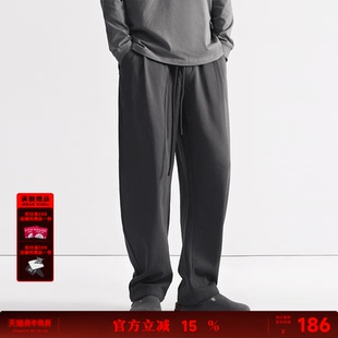 男春季 裤 休闲裤 美式 子 宽松运动裤 REDCHARCOAL红炭直筒弯刀卫裤