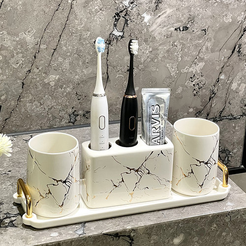 高端漱口杯轻奢刷牙杯家用牙刷杯牙杯洗漱杯高级感牙刷置物架套装